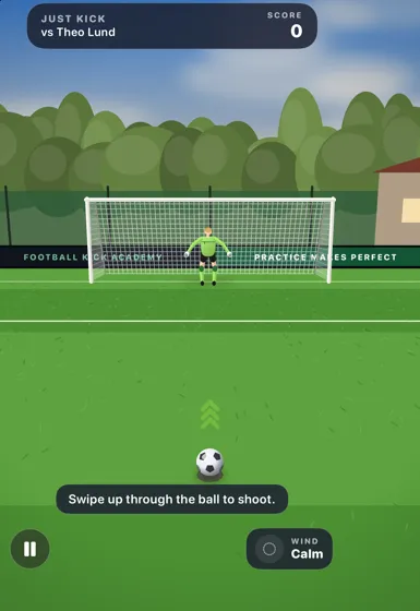 Just Kick on iPhone Duo's outer display, closed