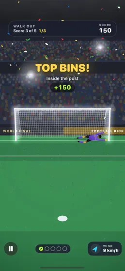 TOP BINS! The ball in the top corner past a diving keeper