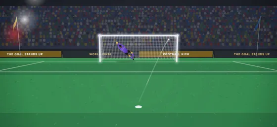 The World Final: a shot flying into the top corner